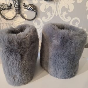 Fluffy wrist cuffs